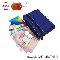 ราคา กระเป๋าใส่เหรียญหนังแท้ MOONLIGHT รุ่น Purin สีน้ำเงินสด ทำจากหนังวัว นุ่ม ไม่ลอก มี 3 ช่อง ใส่แบงค์ ใส่บัตรได้ มีกล่อง (10608193516)