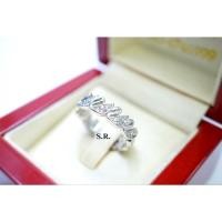 ราคา S.R. แหวนทองคำขาว แหวนเพชรรอบนิ้ว เม็ดละ 0.01 กะรัต ล้อม เพชรน้ำ100 ขาวสวยไฟดี พร้อมใบรับรองสินค้า (56510676073)