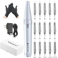 ราคา Eyebrow Tattoo Wired Machine Kit - แบบมีสาย Micropigmentation Eyeliner ปากกา 15 ชิ้นตลับหมึกเข็มสําหรับ Brow Eyeliner Lip Microblading (หิมะ) (54411491112)