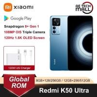 ราคา Global ROM Xiaomi Redmi K50 Ultra 5G โทรศัพท์มือถือ 256GB/512GB Snapdragon 8+ Gen 1 108MP OIS กล้องใช้ 90% ใหม่ 5000mAh 6.67 นิ้วแบตเตอรี่ 120W ชาร์จ (26306014131)
