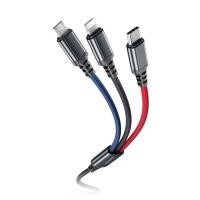 ราคา D-Power (สายชาร์จ) CB-X12 3in1 สายชาร์จ 3 หัว ในเส้นเดียว ชาร์จเร็ว 3A สำหรับ Micro USB/Type-C/LT ประกัน1 ปี (23384436258)