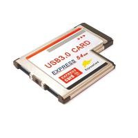 ราคา แล็ปท็อปใหม่ Express 54 มม. 2 พอร์ต USB3.0 ExpressCard อะแดปเตอร์ 5Gbps USB HUB Converter NEC ชิป Express Card สําหรับ PC คอมพิวเตอร์ (50308781271)