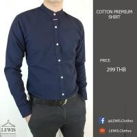ราคา เสื้อเชิ้ตคอจีน เสื้อคอจีน สีกรม (2658744577)
