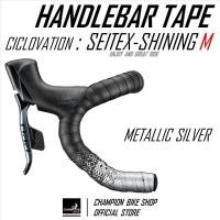ราคา ผ้าพันแฮนด์เสือหมอบ สีดำ-เงินเมทัลลิก CICLOVATION : ADVANCED SEITEX - SHINING METALLIC SILVER HANDLEBAR TAPE (43328512290)