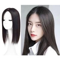 ราคา ปิดผมบางด้วยผมแท้100% ทรงแสกกลางไม่มีหน้าม้า ยาว30ซม (19675497182)