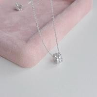 ราคา BUTTERCREAM Scarlett 925 Sterling Silver Cubic Zirconia Barrel Chain Necklace (55506195137)