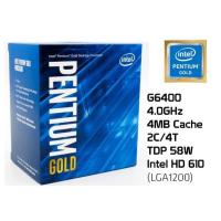 ราคา CPU (ซีพียู) 1200 INTEL PENTIUM GOLD G6400 4.0 GHz ประกันศูนย์ 09/2023 (14136026751)