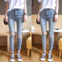 ราคา Kristhaya women jeans กางเกงยีนส์สกินนี่ยีนส์ยืด (2268157508)