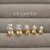 ราคา Eramyth : ต่างหูปักก้าน เพชรเม็ดเดียว เงินแท้92.5 เพชรCZ รวมขนาด2,3,4,5,6mm งานเตย ชุบสีทอง SH-0033 (พร้อมส่ง) (24611717418)