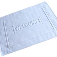 ราคา ผ้าเช็ดเท้า ผ้าขนหนู Cotton 100% เกรดโรงแรม ลาย Welcome สีขาว ขนาด 20" x 30" (8 ปอนด์) (20146830525)