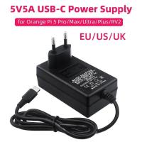 ราคา แหล่งจ่ายไฟ 5V 5A สําหรับ Orange Pi 5 Pro / Max / Ultra / Plus / 4A / RV/ RV2 พอร์ต USB Type-C EU US UK ปลั๊ก Raspberry Pi 5 (29943852595)