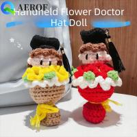 ราคา AEROF ตุ๊กตารับปริญญาถัก, ช่อโครเชต์น่ารักตลก, ของตกแต่งบ้านพร้อมหมวกหมอ 13 ซม. Kawaii ตุ๊กตาดอกไม้มือถือฤดูกาลรับปริญญา (57912299584)