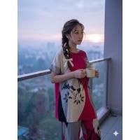 ราคา ชุดนอนแขนยาวแขนสั้นชุดนอนผ้าซาตินชุดนอนกระโปรง (26354799664)