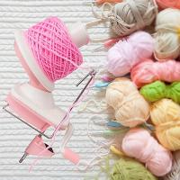 ราคา เครื่องกรอด้ายไหมพรมแบบมือโยก สีชมพู อุปกรณ์กรอด้ายสําหรับถักนิตติ้งและโครเชต์ เครื่องกรอด้ายแบบมือโยก ทําจากพลาสติกและโลหะ (53459220553)