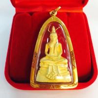 ราคา จี้หลวงพ่อโสธรเลี่ยมทอง ทองแท้75% เลี่ยมกันน้ำ (2175014350)