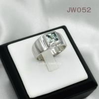 ราคา แหวนพลอยเพทาย สีฟ้า Blue Zircon ผู้ชาย (23547176962)