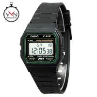ราคา นาฬิกาข้อมือผู้ชายคาสิโอ ดิจิตอล Casio Digital สายเรซิ่น ขอบสีเขียว รุ่น F-91W-3DG, F-91W-3, F-91W (27726207418)