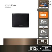 ราคา CALVIN KLEIN กระเป๋าสตางค์ผู้ชายหนังแท้ Embossed Logo Billfold Coin Wallet รุ่น 4D1138G UB1-สีดำ (49211910704)