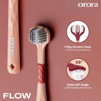 ราคา [ 3 ด้าม ] Orora แปรงสีฟัน ออโรร่า รุ่น Flow แปรงสีฟัน 3 หัว ขนนิ่ม Super soft เทคโนโลยี Dynamic Clean สะอาดล้ำลึก (43328829577)