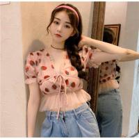 ราคา เสื้อครอปพิมพ์ลายสตอเบอร์รี่ (4144522932)