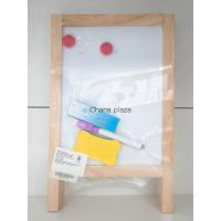ราคา เซ็ทป้ายกระดานตั้งโต๊ะ 2 หน้า กระดานไวท์บอร์ด และกระดานดำ Set mini Whiteboard & Blackborad (3894547271)
