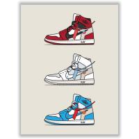 ราคา โปสเตอร์รองเท้าผ้าใบ Air Jordan (12x16 นิ้ว) Unframed – Cool AJ Wall Art สําหรับเด็กวัยรุ่น, คอลเลกชันรองเท้าผ้าใบ Michael Jordan, รองเท้ายิมตกแต่งโปสเตอร์ทางเดิน (55056036275)