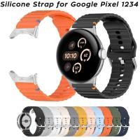 ราคา คลื่นเย็บสายนาฬิกาซิลิโคนสําหรับนาฬิกา Google พิกเซล 3 2 1 41 มม. 45 มม. สายรัดข้อมือยางเย็บสายนาฬิกาเข็มขัด (24345441565)