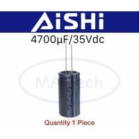 ราคา 4700uf35v คาปาซิเตอร์ 4700uf 35v Capacitor 35v4700uf ขนาด1.8x3.5cm ยี่ห้อ AISHI จำนวน 1ตัว(ชิ้น) (13098580670)