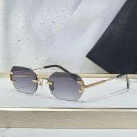 ราคา M23T John AMARU Fashionable and luxurious polygonal metal frameless sunglasses for vacation and street photography, trendy for both men and women (55258945359)
