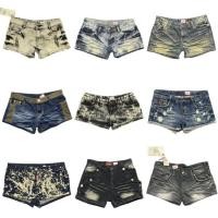 ราคา D Vintage การค้าต่างประเทศ Y2K Retro Hot Girl Hot Denim Super กางเกงขาสั้น Punk Studs Skull Millennium เอวต่ําเย็บปักถักร้อย (52756638559)