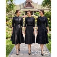 ราคา [4538/4542/4553] **เฉพาะเสื้อ** ชุดSet สีดำ ผ้าเกรดพรีเมี่ยม ทอด้วยเทคนิคพิเศษ ตกแต่งดอกไม้ด้านหน้า แขน 5 ส่วน (56251936161)