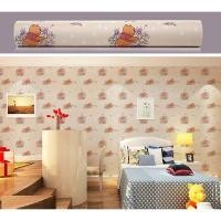 ราคา 1 ม. วอลเปเปอร์แบบพรีกาว ขนาด 45ซม. หมีพูสีส้ม (42830970364)