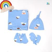 ราคา แพ็คเกจห่อตัวทารกแรกเกิด/แพ็คเกจนิวแบร์น สีฟ้า RAINBOW WUUF KIDS (29865214586)