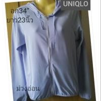 ราคา เสื้อฮู้ดกันยูวียูนิโคล่ (uniqlo Airism UV cut) ผู้หญิง (4035981660)