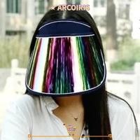 ราคา หมวกกันแดด ARCOIRIS หมวกเบสบอลป้องกันรังสียูวีสีลูกกวาดหมวกบังแดดพลาสติก PVC (44861614603)