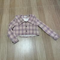 ราคา เสื้อแขนยาวลายสก๊อตสีชมพู (24037836015)