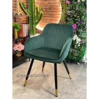 ราคา Bangkokchair อาร์มแชร์เบาะผ้ากำมะหยี่ ขาเหล็กสีดำปลายทอง เก้าอี้ทำงาน เก้าอี้ร้านอาหาร CFA-428 (23465993197)
