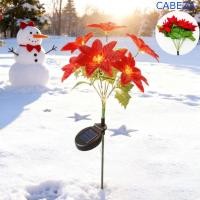 ราคา CABEZA LED พลังงานแสงอาทิตย์ไฟดอกไม้คริสต์มาส,ไฟ LED พลังงานแสงอาทิตย์ดอกไม้ประดิษฐ์,ไฟตกแต่ง LED พลังงานแสงอาทิตย์ Poinsettia Light คริสต์มาส (51010984269)