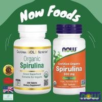 ราคา พร้อมส่ง Organic Spirulina 500 mg 60 เม็ด California Gold Nutrition Now foods 2YT5 (48211627333)