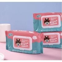 ราคา ทิชชู่เปียกBaby wipes กระดาษทิชชู่เปียก 1ห่อ 80 แผ่น (11067486304)