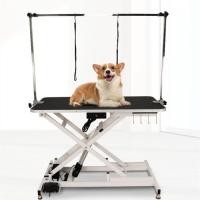 ราคา Electric lift pet grooming table cat and dog bathing grooming table PVC table top non-slip waterpro (51104122016)
