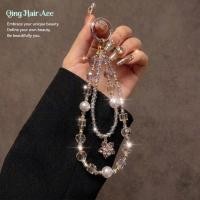 ราคา Classy Elegant Amethyst Pearl โซ่โทรศัพท์มือถือ 2026 Niche Non-Collision Light Luxury กระเป๋าพวงกุญแจจี้ (48711985648)