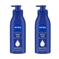 ราคา NIVEA Nourishing Body Milk Richly Caring Lotion 48 Hour Deep Moisture for Very Dry Skin – Almond Oil + Deep Moisture Serum – ครีมเข้มข้นไม่เหนียวเหนอะหนะ 400ml แพ็ค 2 (50208477040)