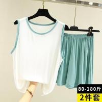 ราคา หลวม เป็นกิริยาช่วย ชุดเสื้อกั๊กผู้หญิงฤดูร้อนบ้านชุดนอนขนาดใหญ่แขนกุด จุดต่ําสุด กางเกงขาสั้นด้านบนสองชุด20260115 (53958452576)