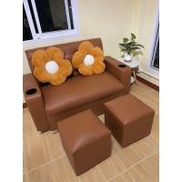 ราคา พร้อมสาง!! โซฟา 2 ที่นั่งวางแก้วได้ พร้อมสตูล 2 ตัว (41317331593)