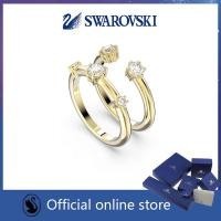 ราคา Swarovski ชุดแหวนคอนสแตนล่า กลมตัด สีขาว ชุบทอง พร้อมกล่องบรรจุภัณฑ์ (49309429495)