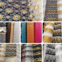 ราคา ผ้าลูกไม้ดิ้นเงินดิ้นทอง ลูกไม้ฉีก ห่อสินสอด สไบ ตัดเสื้อลูกไม้ (28109057510)