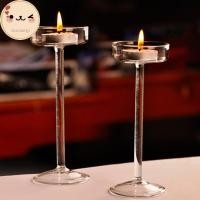 ราคา Chee 1 PC เชิงเทียนแก้วชุด Tealight เชิงเทียนตกแต่งบ้านงานแต่งงาน Centerpieces ผู้ถือคริสตัลอาหารค่ําตารางการตั้งค่า EN (29894876278)