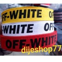 ราคา OFF WHITE ริบบิ้นพิมพ์ออฟไวท์ / สีขาวออฟไวท์ / กางเกงรายการออฟไวท์ / สามารถใช้กับเข็มขัดแหวน / ริบบิ้นรายการเสื้อ (56551557200)
