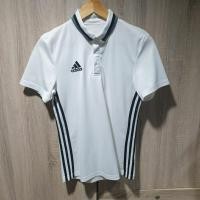ราคา เสื้อคอปกผ้ากีฬา ADIDAS สีขาวแถบดำ ของแท้มือสอง (54561396063)